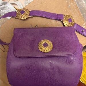 Sigrid Olsen Purple Shoulder Bag with Gold Details
